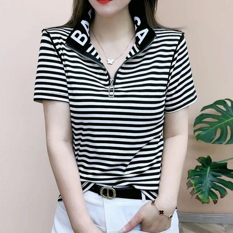 Product Introduction of Áo Thun Nữ, ngắn Tay, Hàng Mới Về Mùa Hè 2024, Áo Polo Giấu Bụng, Thường Ngày Và Dễ Phối Đồ Thời Trang, Áo Bó Sát Và Dáng Rộng, Dành Cho Nữ 3