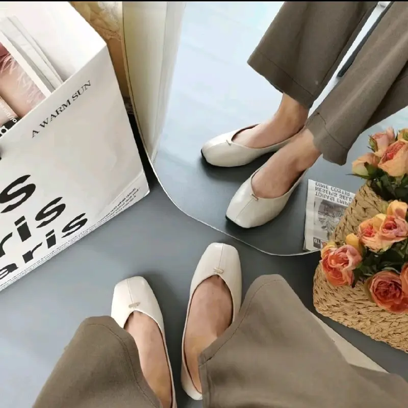 Giày búp bê GV 16 (phom to 1.5 lùi 1size).Da mềm Cao cấp khuy ngang xinh xỉu. 4
