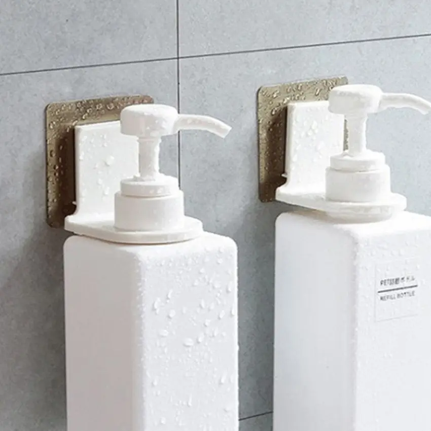 [3pcs]Cuflex Shampoo Holder Wall Hook Shower Gel Bottle Pendant Wall Hanging Mounted Bathroom Kitchen hl11895 Raya 2023 Organiser Plastic