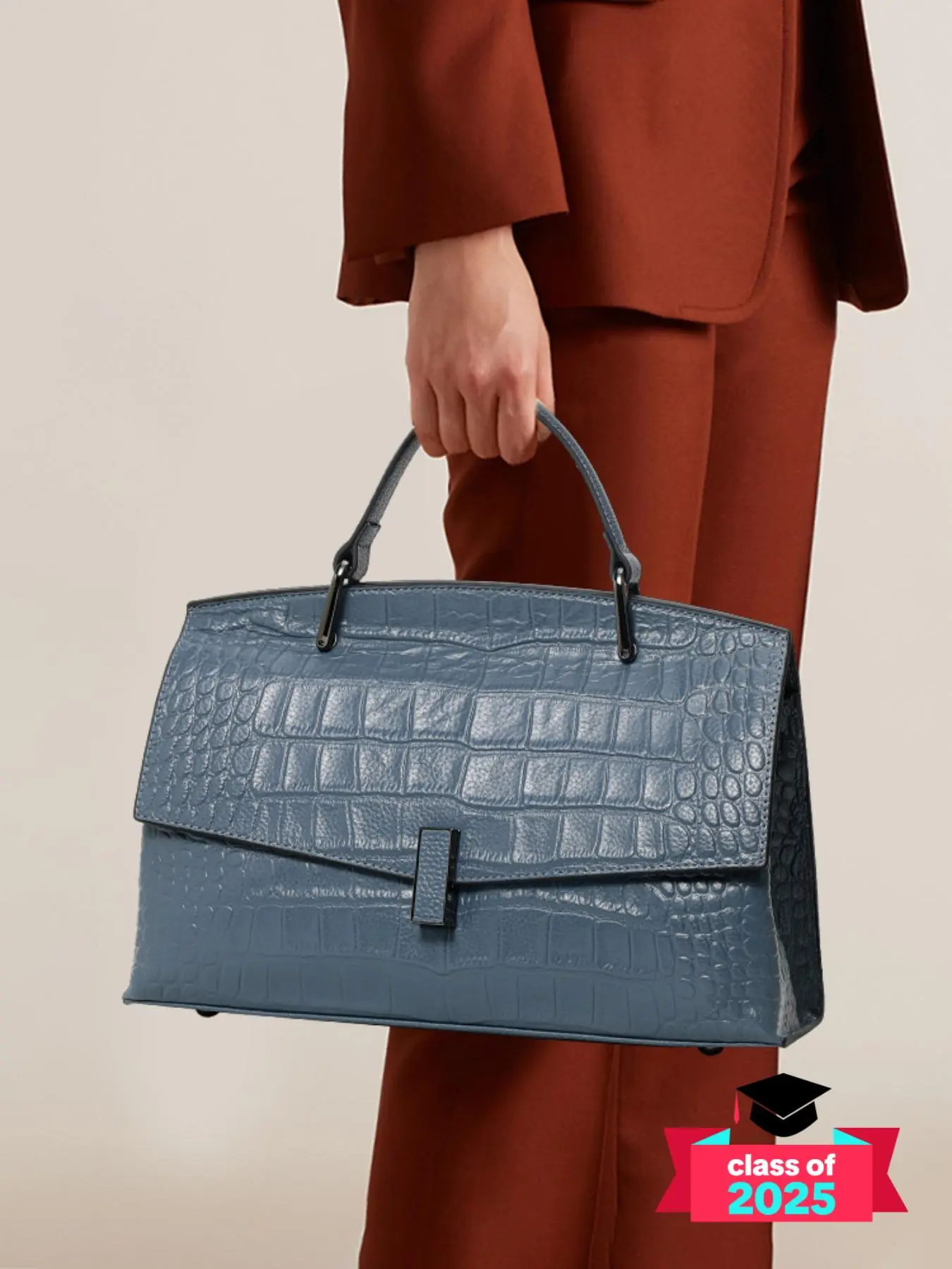 Women's Elegant Crocodile Embossed Handbag, 2025 New Style Fashionable Shoulder Bag for Work & Travel, Casual Trendy Versatile High-quality Daily Commuting Bag