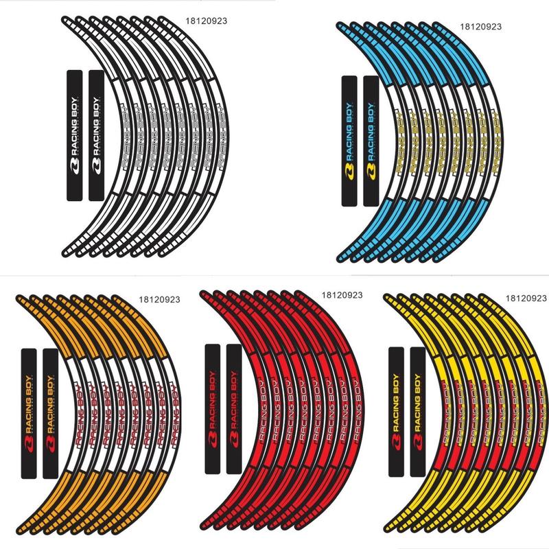 Nhiều mẫu màu Tem dán vành xe máy mẫu Racing boy,tem 4 lớp chống nước