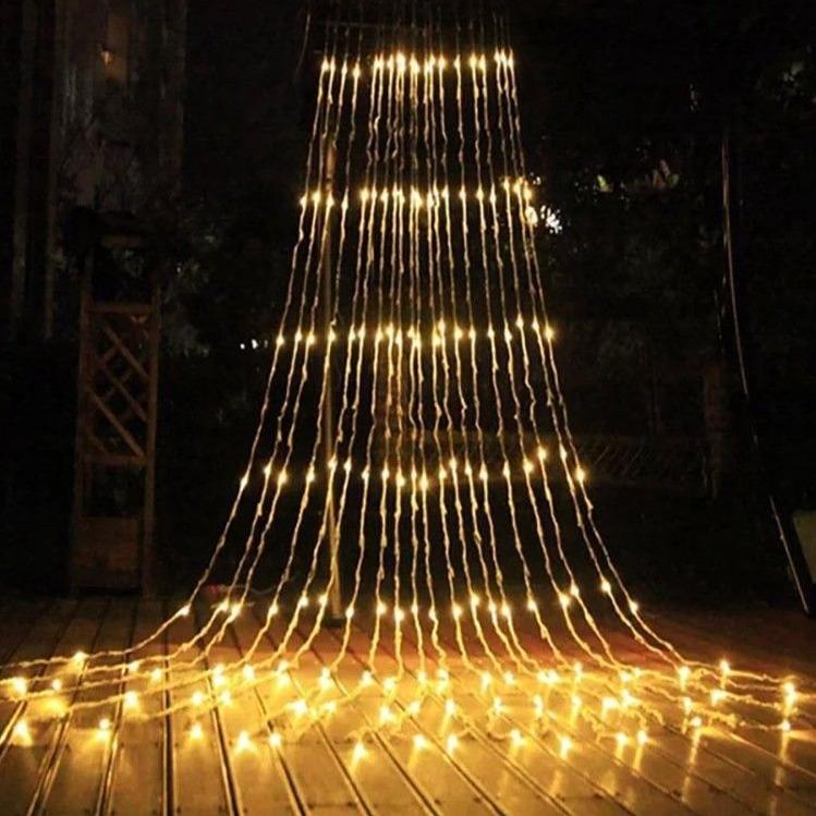 Bộ Đèn Led Trang Trí Thả Mành 3m x 2m Nháy Đuổi 8 Hiệu Ứng Đa Dạng Cho Nội Ngoại Thất Decor Ánh Sáng Shop Cafe Căn Hộ Biệt Thự Tòa Nhà