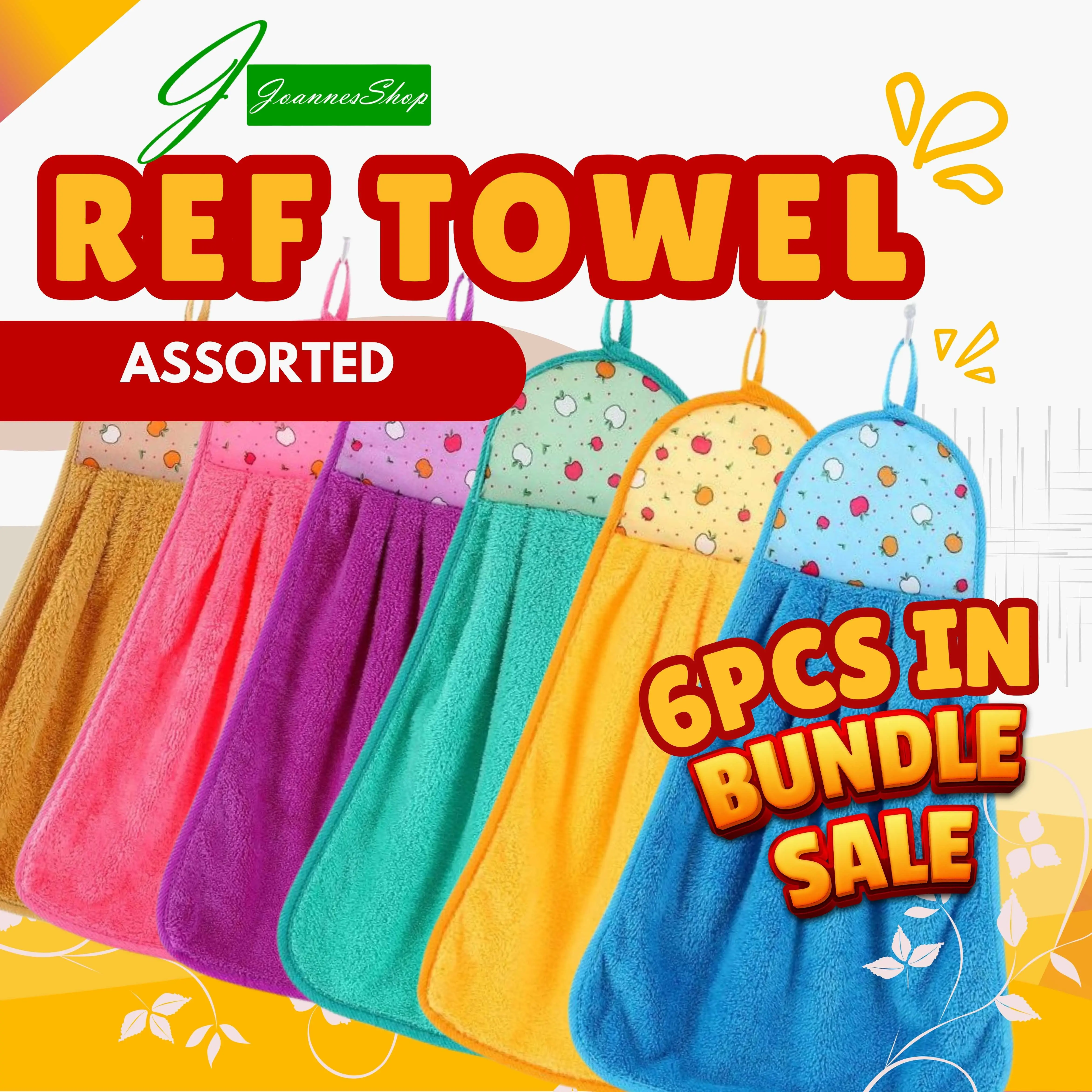 [ 6 PCS ] MICROFIBER REF TOWEL BUNDLE (ASSORTED COLOR) - BIG SAVINGS