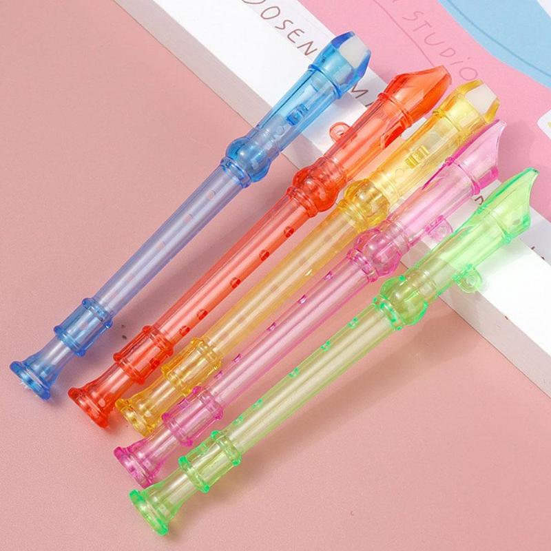Product Introduction of 1Pcs 6 Holes Mini Harp Flute Children's Early Education Transparent Flute Small 29