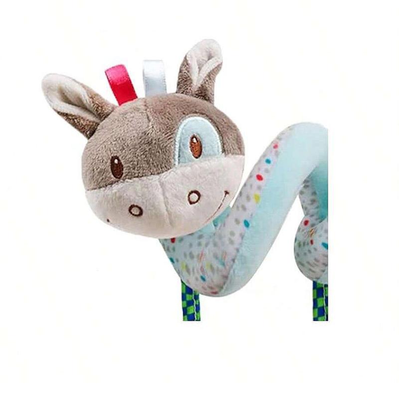 Product Introduction of Cute Animals Design Baby Spiral Hanging Stroller & Car Seat Toy, 1 Count Newborn Plush Activity Toy, Bed Bassinet Baby Carrier Toy for Gifts 4