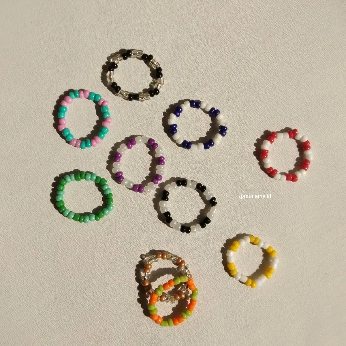 Part 13 | Cincin manik - manik / beads rings - Color Series
