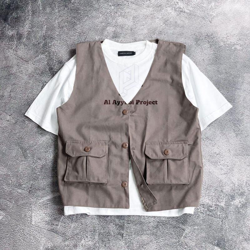 YOUBI Vest Rompi Pria Casual Pria Wanita 2