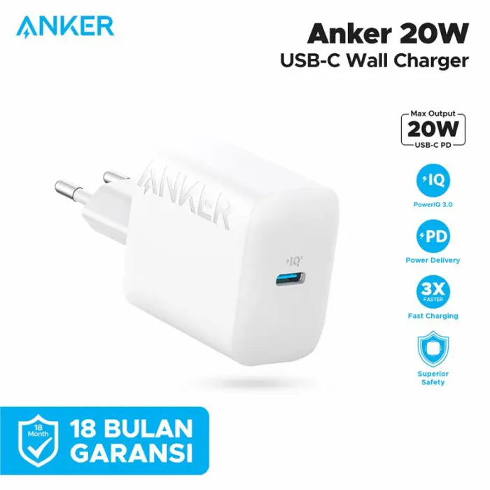 Anker Powerport Charger 20W Dual Port USB Type-C - A2347 2