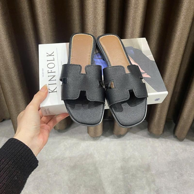 Dép nữ - Dép nữ chữ H quai da sần -Đế 1cm - Phom chuẩn , da mềm êm chân siêu hót 2025 5