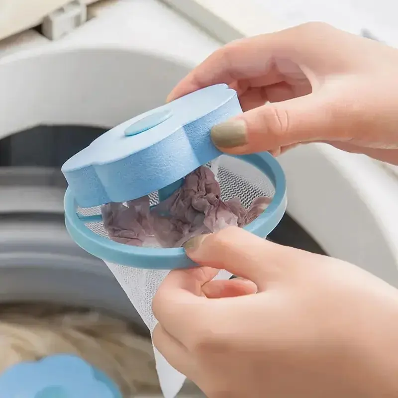 Pet Hair Remover Washing Machine Floating Ribbon Filter Bag Reusable Laundry Ball Clothes Hair Cleaning Tools Cat Hair Catcher