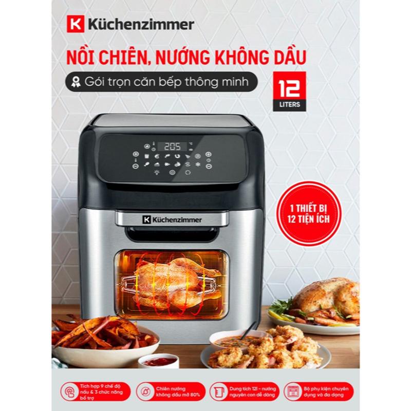 Nồi Chiên và Nướng Không Dầu AIR FRYER OVENS Kuchenzimmer 002776 - Dung tích 12L, 9 chế độ nấu, 7 phụ kiện tăng kèm theo máy
