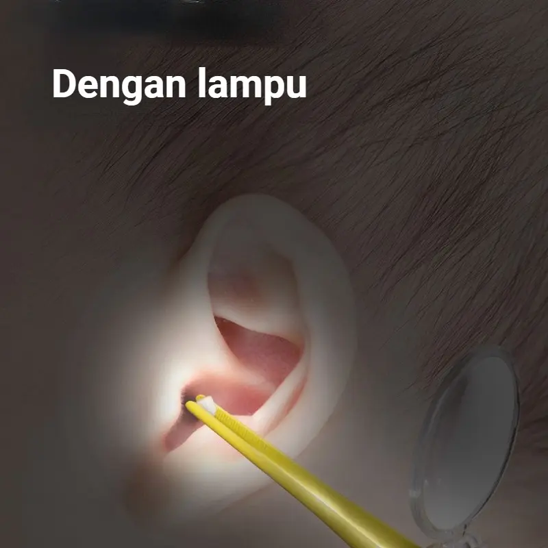 Alat Pembersih Telinga Bayi / 4 in 1 Pembersih Telinga Bayi LED Rechargeable Korek Upil Kuping Bayi Silikon Ear pick Earpick Nose Tweezer 1