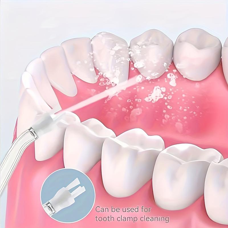 Máy tăm nước không dây Khloee, Máy làm sạch răng Cầm Tay 4 chế độ, 4 đầu phun, Có Thể Sạc Lại USB, Pin Lithium 50mAh, với lợi ích sức khỏe men răng, Thích hợp cho gia đình và du lịch 5