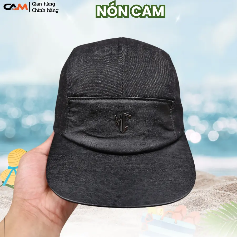 Mũ NÓN CAM Chính Hãng CAM-J mẫu jean 5 tấm dáng kết bằng phù hợp nhiều dáng đầu