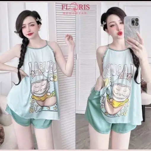 [40-85kg]Séc đồ bộ yếm chất vải lụa phi lụa l1 dành cho nữ trong dịp hè ! | BigBuy360 - bigbuy360.vn