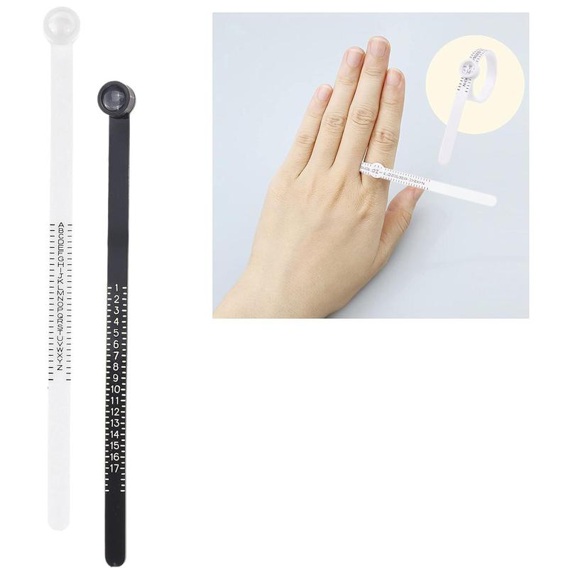 Ring Size Measuring Tool, Reusable Ring Size Measuring Tool with Magnifier, Hand Measuring Tool for Home & Office 7