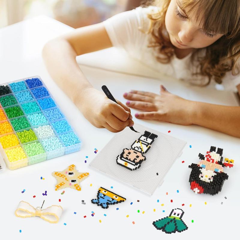 Hạt Cầu Chì Mini, 12000 Hạt Melty Mini, 24 Màu, Hạt Sắt Mini, Tương Thích Với Hạt Perler Mini Và Hama Mini, Hạt Artkal Mini 2.6Mm 4
