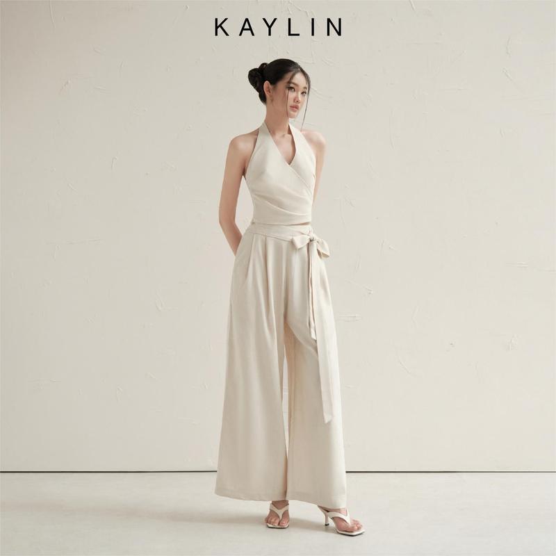  Set Linen KAYLIN Áo Yếm Phối Quần Suông Chất Vải Linen Thoáng Mát Phong Cách Minimal Set - SET69T10 Women Set 