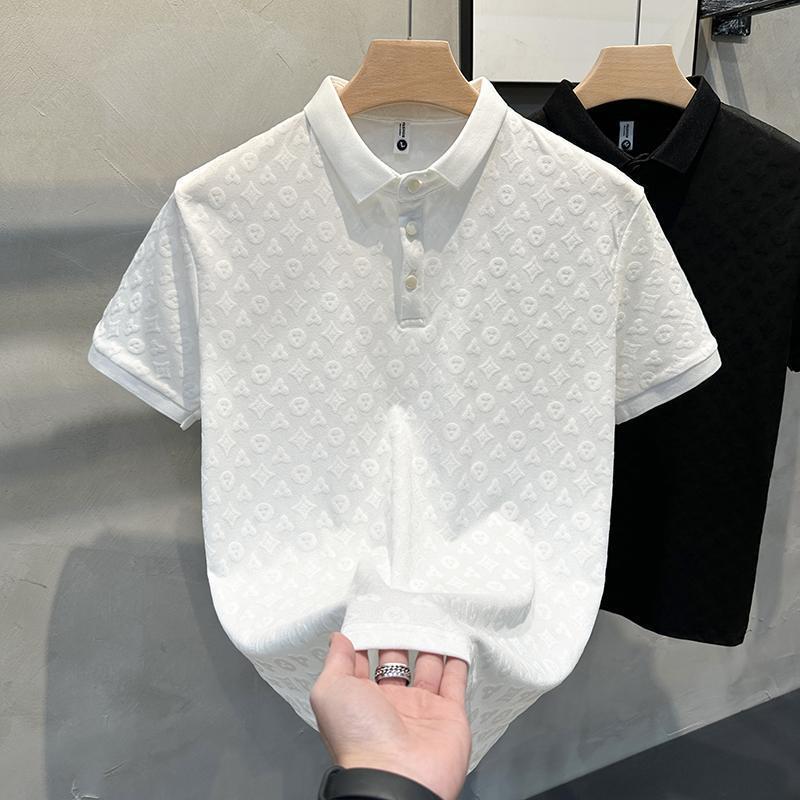Product Introduction of 2024 Summer Men's Jacquard Polo Shirt - Breathable & Comfortable Slim Fit Casual T-Shirt, Trendy Short Sleeve Top for Men (Best Gift Idea) 🔥 6