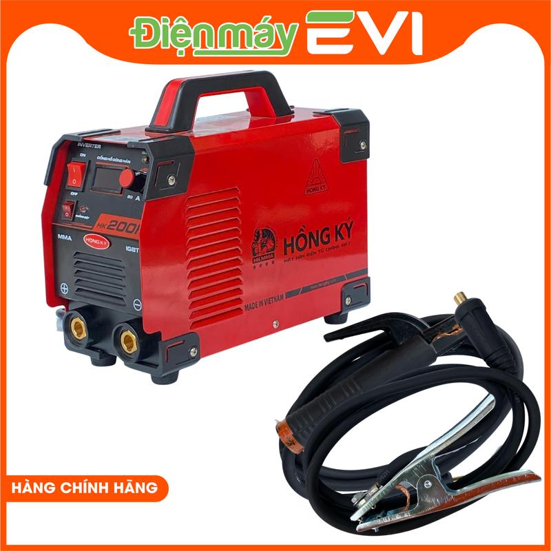 Máy hàn que điện tử Hồng Ký HK200K hàn que (Que 2ly5 tới 3ly2) chức năng chống giật
