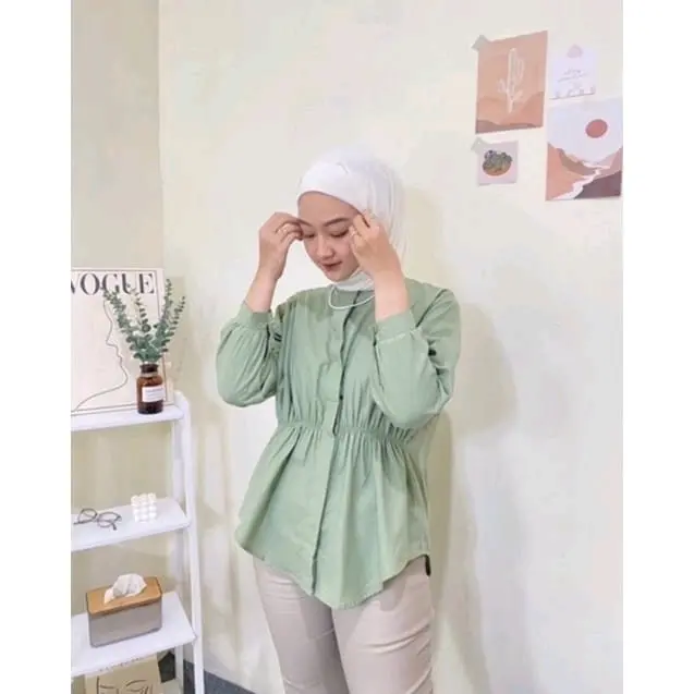 kemejan Ayla oversize linen serut Atasan Wanita Panjang 2