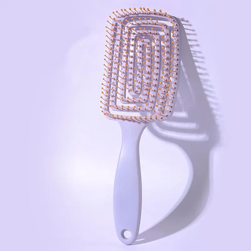 Hollow Curved Mosquito Coil Comb, 2 Counts/set Scalp Massage Comb, Hairdressing Comb for Women, Girls, Men, Stylists, Barber, Curly Hair Detangling & Styling Tool 5