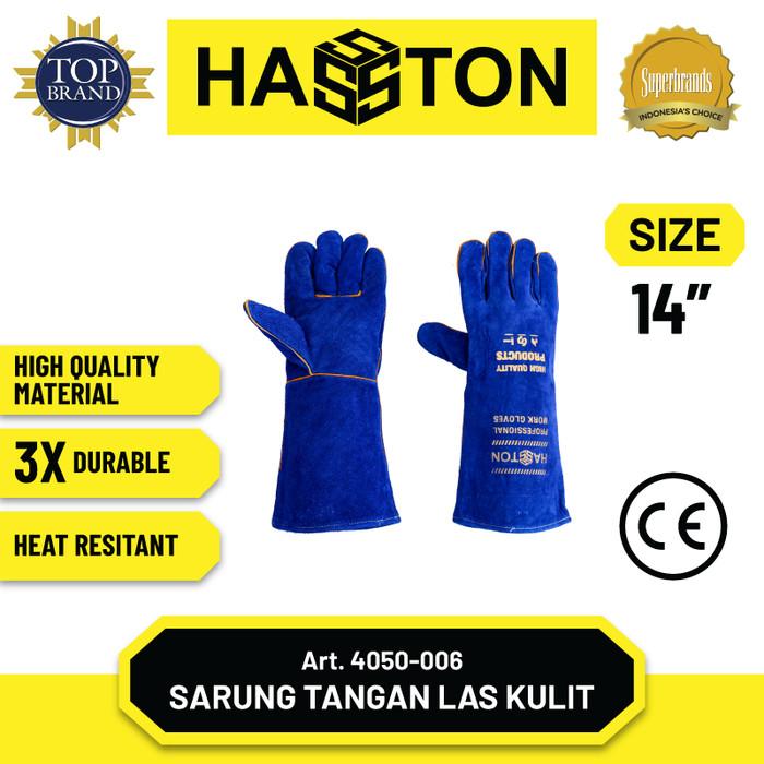 Gambar Hasston Sarung Tangan Kulit Biru 14” / Safety Gloves (4050-006) - 14 inch dari Hasston Tools Kota Administrasi Jakarta Pusat 3 Tokopedia