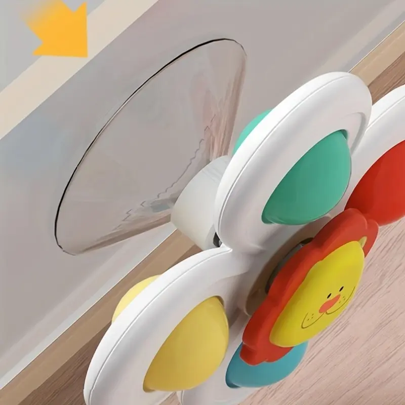 Cartoon Animal Design Suction Cup Spinner Toy, 3 Counts/set Rotating Top Toy, Best Gift Toy 6