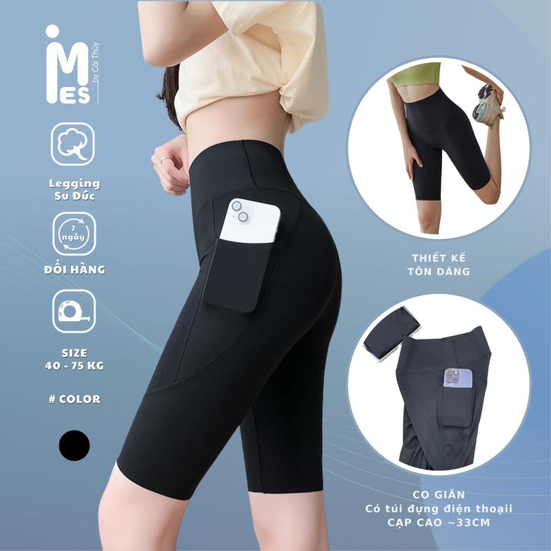 Quần Legging Ngố túi hông đựng điện thoại, quần Biker Short thể thao chất đúc su có thể mặc đi tập,hoạt động ngoài trời , Yoga 1896 IMES SHOP Sport Tập Yoga Đồng Tập Thể Dục ❤❣❣m❣❣❤ quần legging thể thao