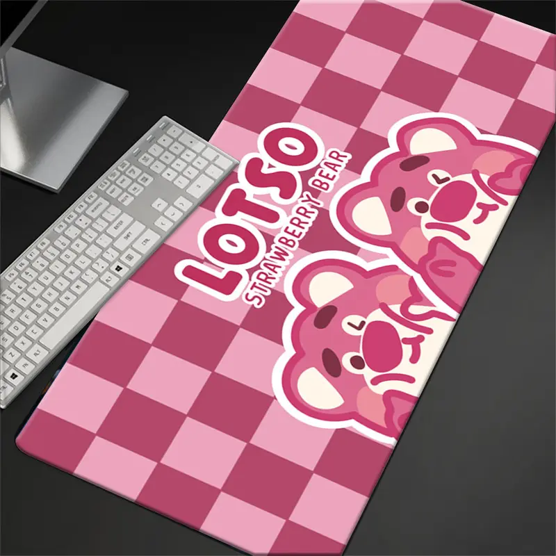 Mouse Pad Mousepad Keyboard Sticker Cute Character Karakter Lucu Strawberry Bear 2
