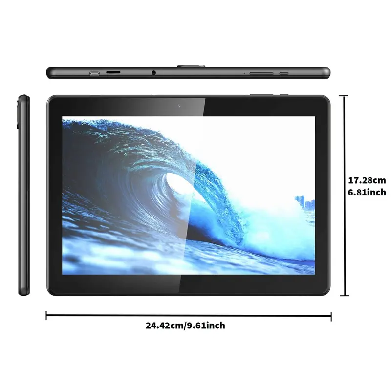 YOBANSE 10.1 Inch Android 13 Tablet, 12GB RAM 128GB ROM Tablet with Keyboard, 5G WiFi Tablet with Case, Mouse, Stylus 1