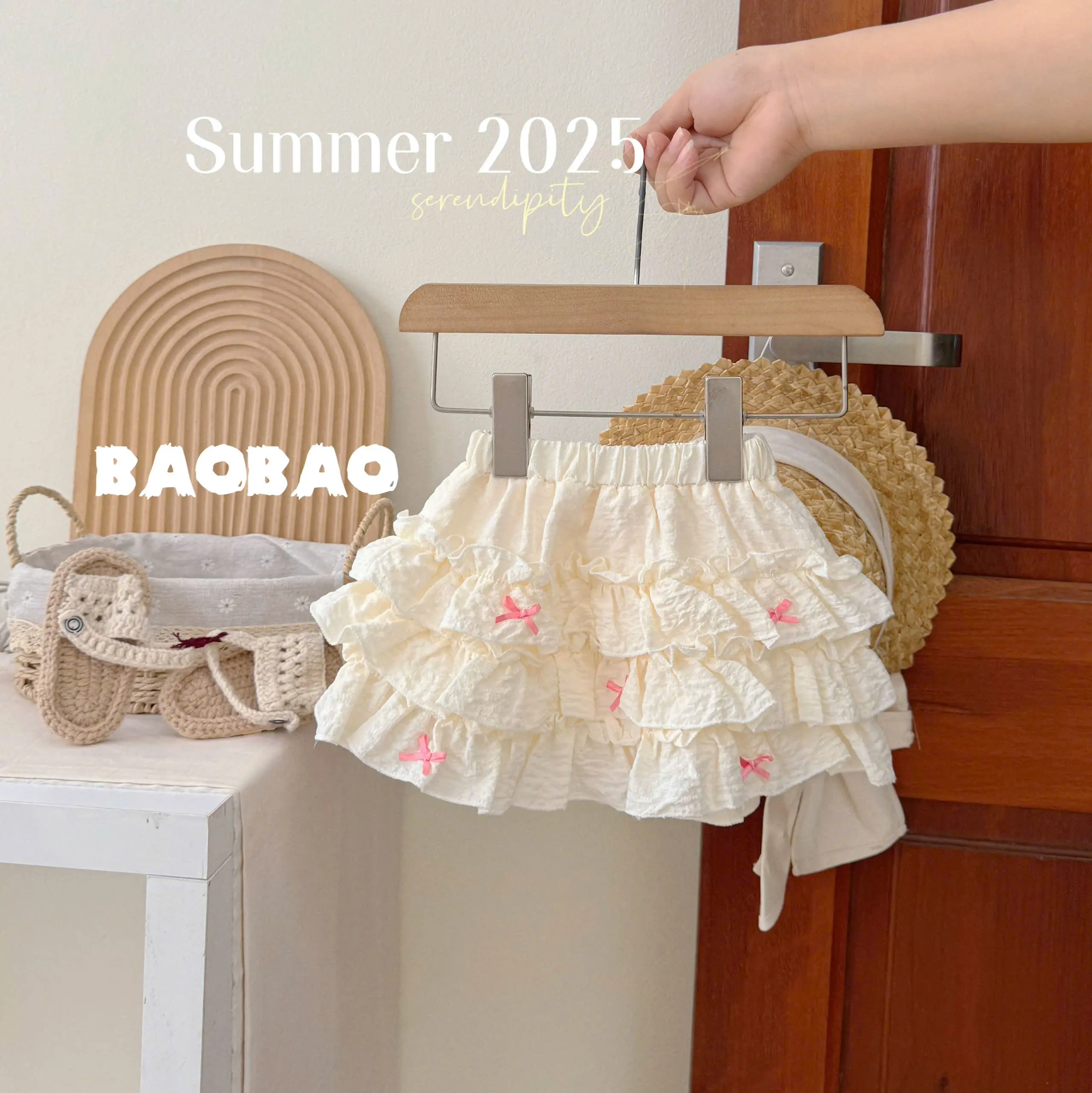 [BAOBAOKID] CHÂN VÁY BÈO 3 TẦNG ĐÍNH NƠ XINH XẮN- M341