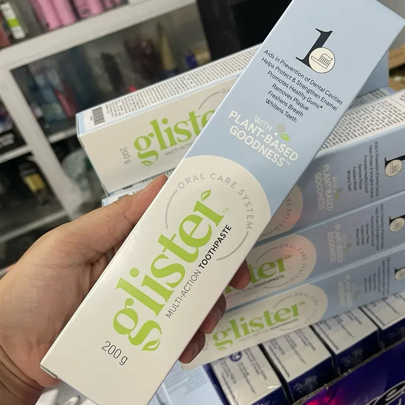 Kem đánh răng Glister Amway 200gr Khử Mùi Trắng Răng Nữ Nam BẠC HÀ 5