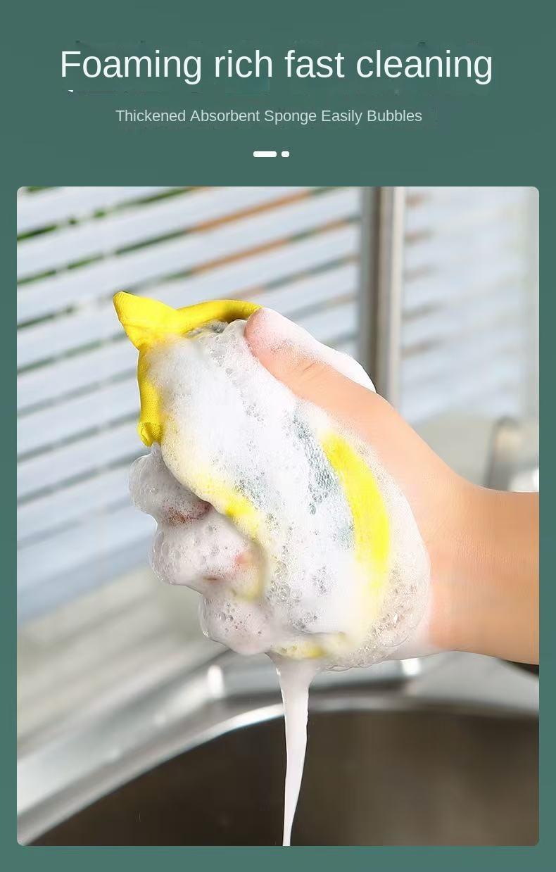 Product Introduction of Miếng Bọt Biển Rửa Chén, Dày, Không Dầu, Dụng Cụ Chà Nồi, Vải Rửa Chén, Miếng Cọ Rửa, Dụng Cụ Tẩy Vết Bẩn Và Làm Sạch Nồi, Tẩy Ma Thuật 2