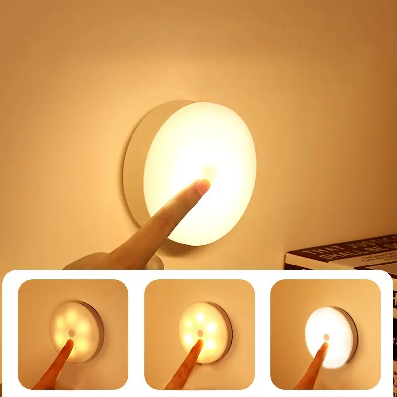 Rechargeable LED Touch Nightlight: Magnetic Lamp for Bedroom Nightstand