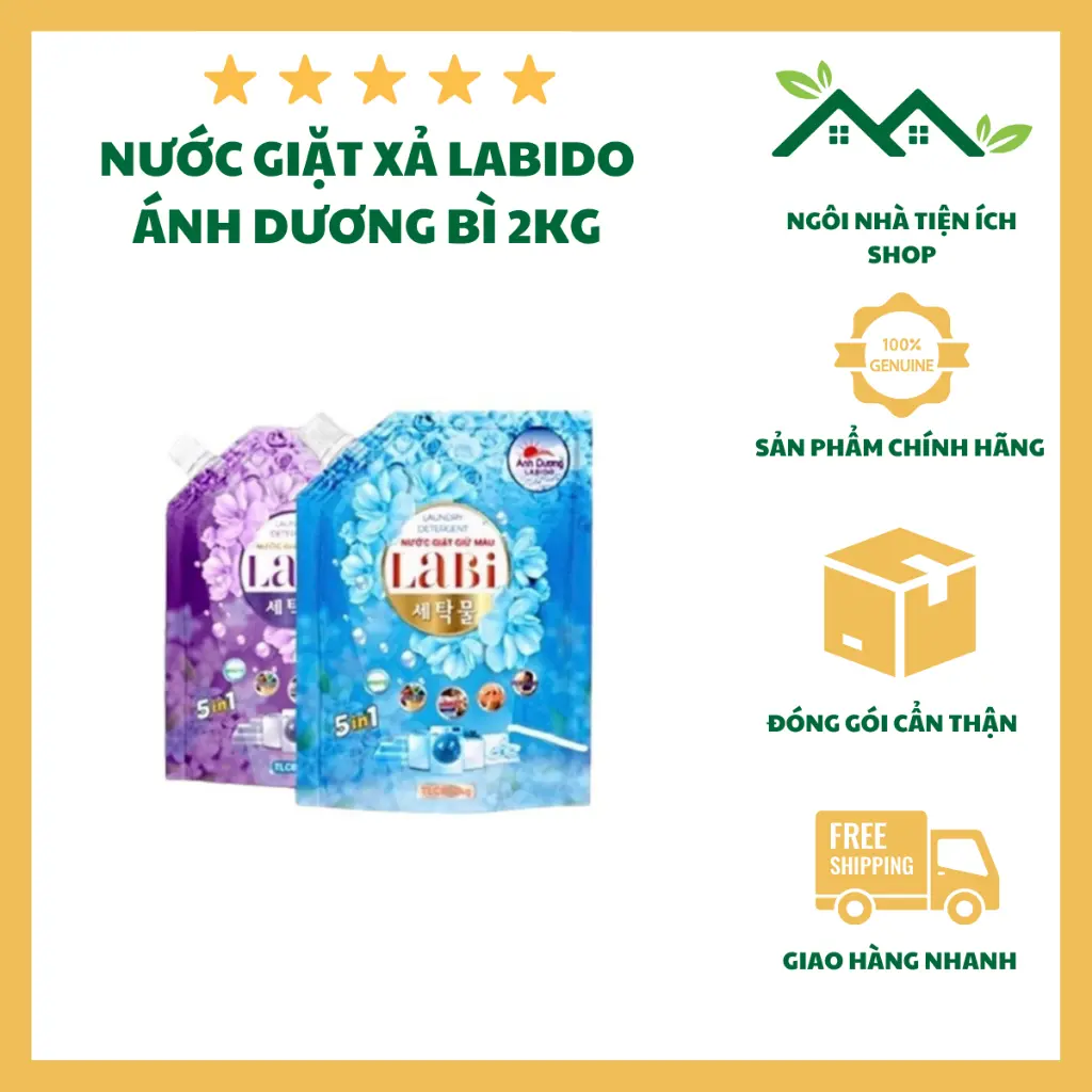 Nước Giặt Xả Labido Ánh Dương Bì 2kg, Combo Giặt Xả Siêu Đậm Đặc Làm Mềm Vải Và Lưu Hương Lâu Dài Làm Sạch Kem