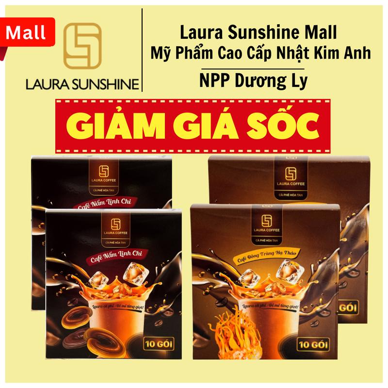 [4 Hộp] Cafe Laura Nhật Kim Anh Đông Trùng + Linh Chi