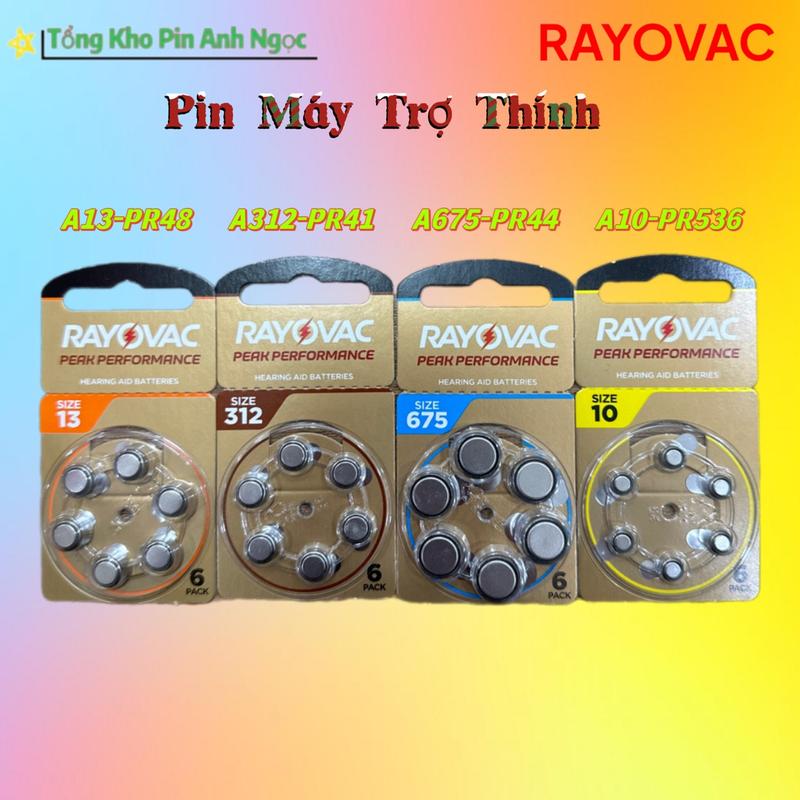 Pin Máy Trợ Thính PR48 ( Size 13 ) / PR41 ( Size 312 ) / PR44 ( Size 675 ) / PR70 ( Size 10 ) Vỉ 6 Viên