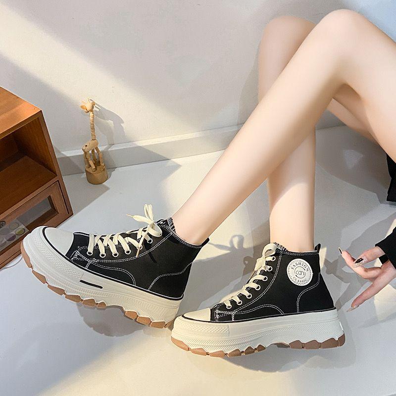 Sepatu Sneakers Boots Wanita Casual Hak Tinggi Jaemin Sport Shoes MNS982 4