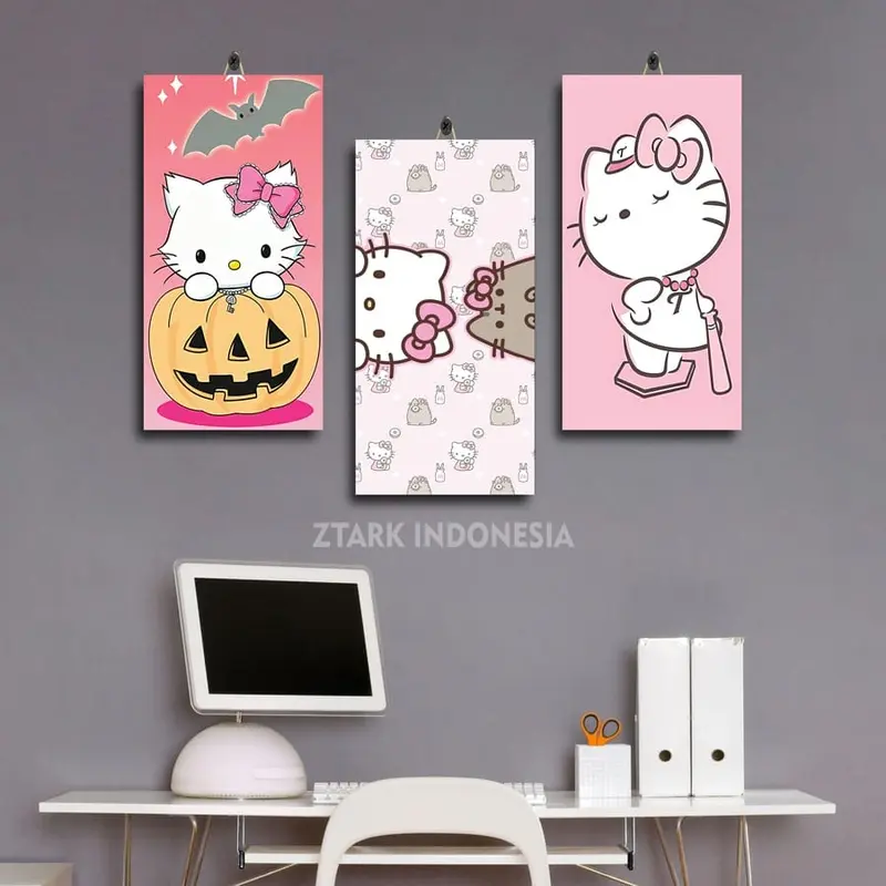 61-80 PAJANGAN KAMAR ANAK KARTUN HELLO KITTY AND FRIENDS 15X30 QHECV/WQZ8T/ PAJANGAN RUANG GAMING HELLO KITTY WALLPAPER / DEKORASI ANAK / PAJANGAN DINDING ALLAH / FOTO DEKORASI RUANG TAMU / WALL DECOR AESTHETIC ART / PAJANGAN DINDING 1