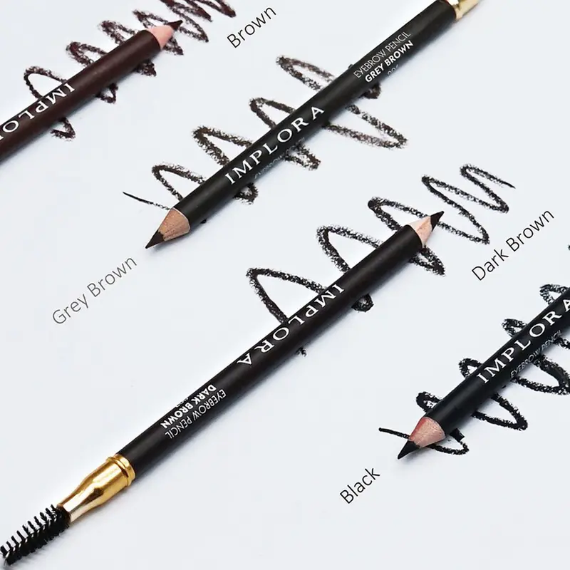FUFUMISE | IMPLORA Eyebrow Pencil All Series | Pensil Alis | Softbrow | Murah Pencil Alis Hitam Black Waterproof BPOM Brown 1