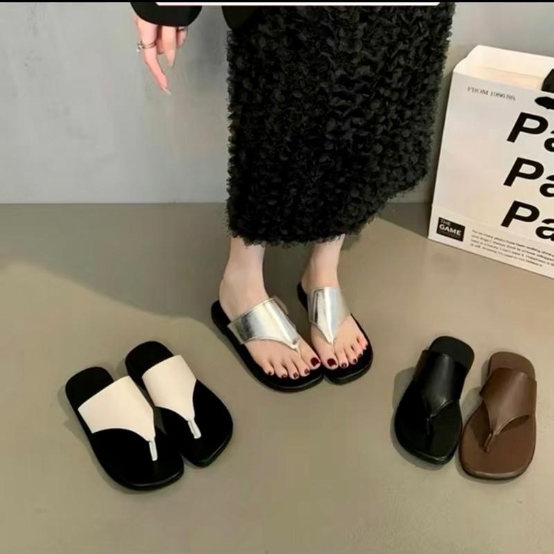 dép xỏ ngón siêu xinh phong cách đơn giản hàng quốc 2024 DéP Nữ Có Quai Shoes Nhung GiàY Đồng