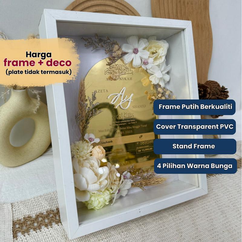 [Add on] Frame Putih Anis Series Gubahan - Frame Putih Customizable ...
