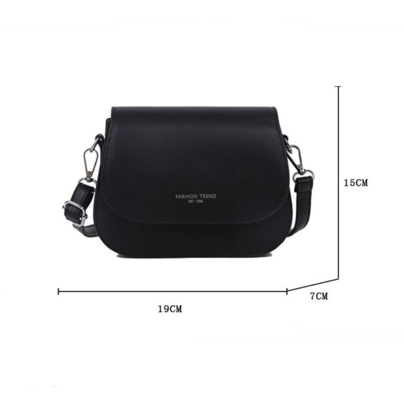 Túi xách nữ da pu trơn giá rẻ đeo chéo đeo vai ngăn rộng thời trang nữ_TDC133 Bag Kem 5