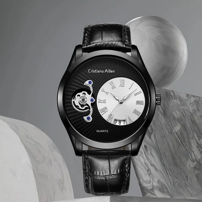 Jam Tangan Pria Analog Cristiano Aillen CA868 Original Stainless Steel Water Resistant 30m 3