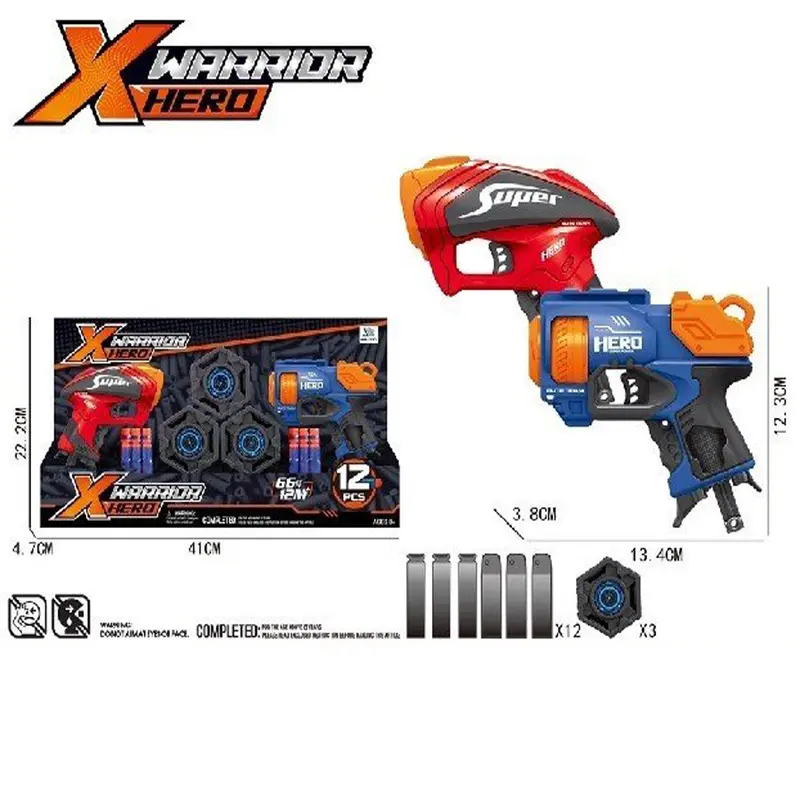 Đồ Chơi Trẻ Em Xốp Neft Tặng Kèm 12 Viên Xốp, 3 Hồng Tâm - Nhựa ABS An Toàn Với Trẻ Em Pin Toy 2