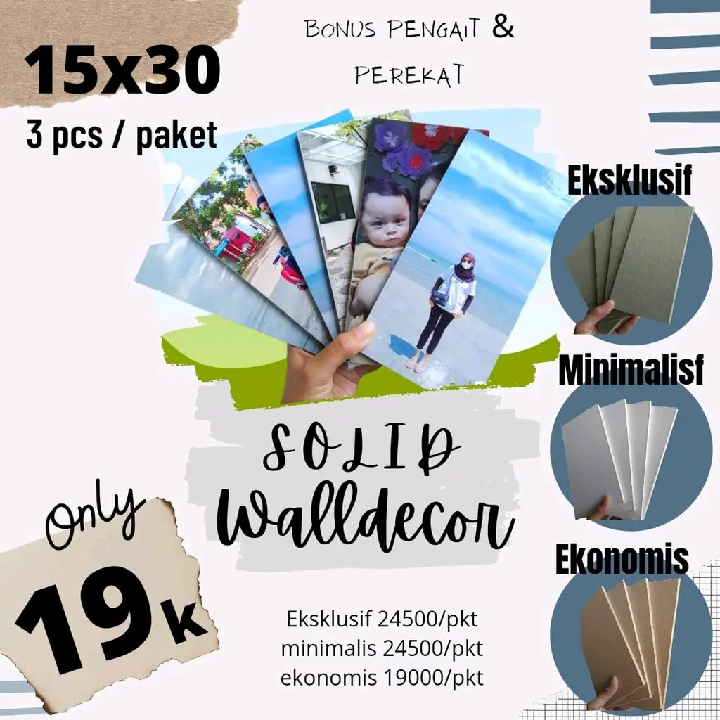 ELDESIGN SOLID WALLDECOR (HIASAN DINDING) ISTIMEWA BELI 1 GRATIS 1