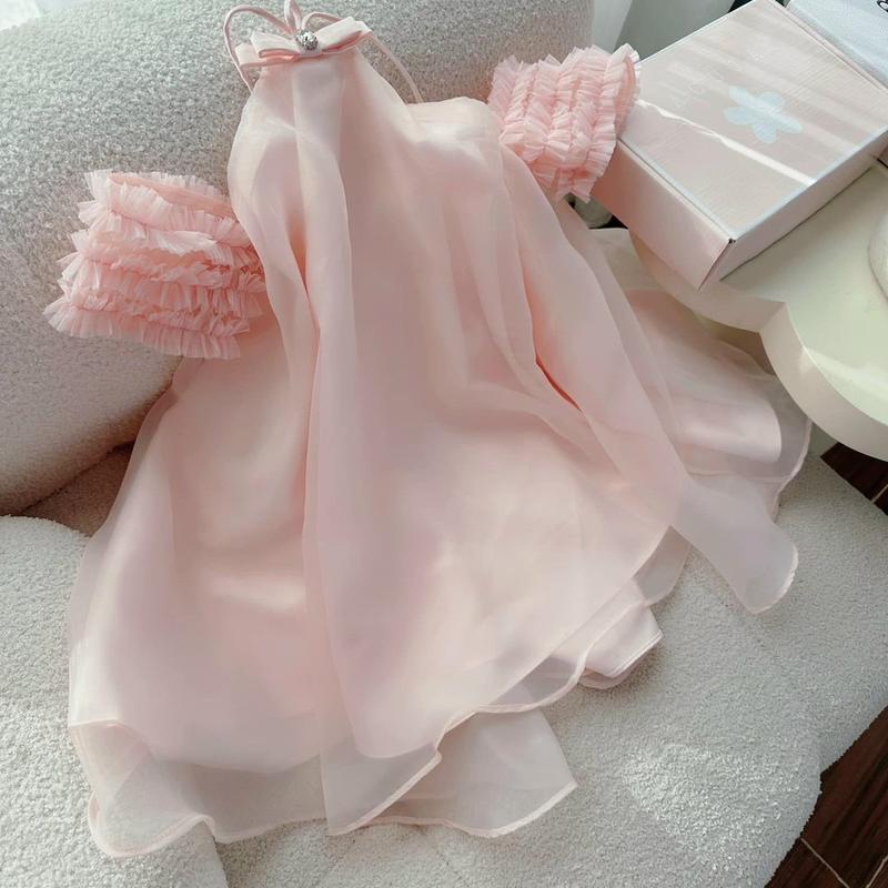 Áo voan cổ yếm dáng xoè ( 9 )