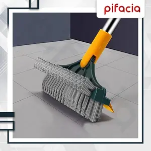 PIFACIA Sikat Dorong Lantai Wiper 3in1 Pembersih Dinding Kamar Mandi Toilet Gagang Panjang