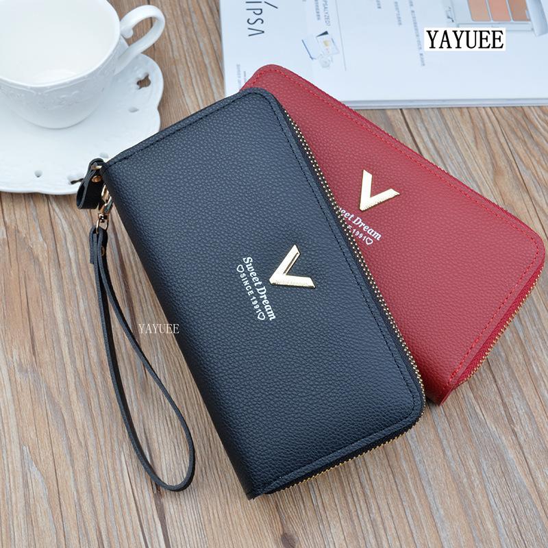 Ví Dài Có Khóa Kéo Đôi, BLYJ029 #, Thời Trang, Sức Chứa Lớn, Hai Lớp, Túi Cầm Tay Nữ, 2302 Da Clutch 3